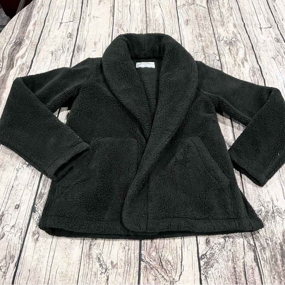REI Teddy Open Front Fleece Cardigan size small